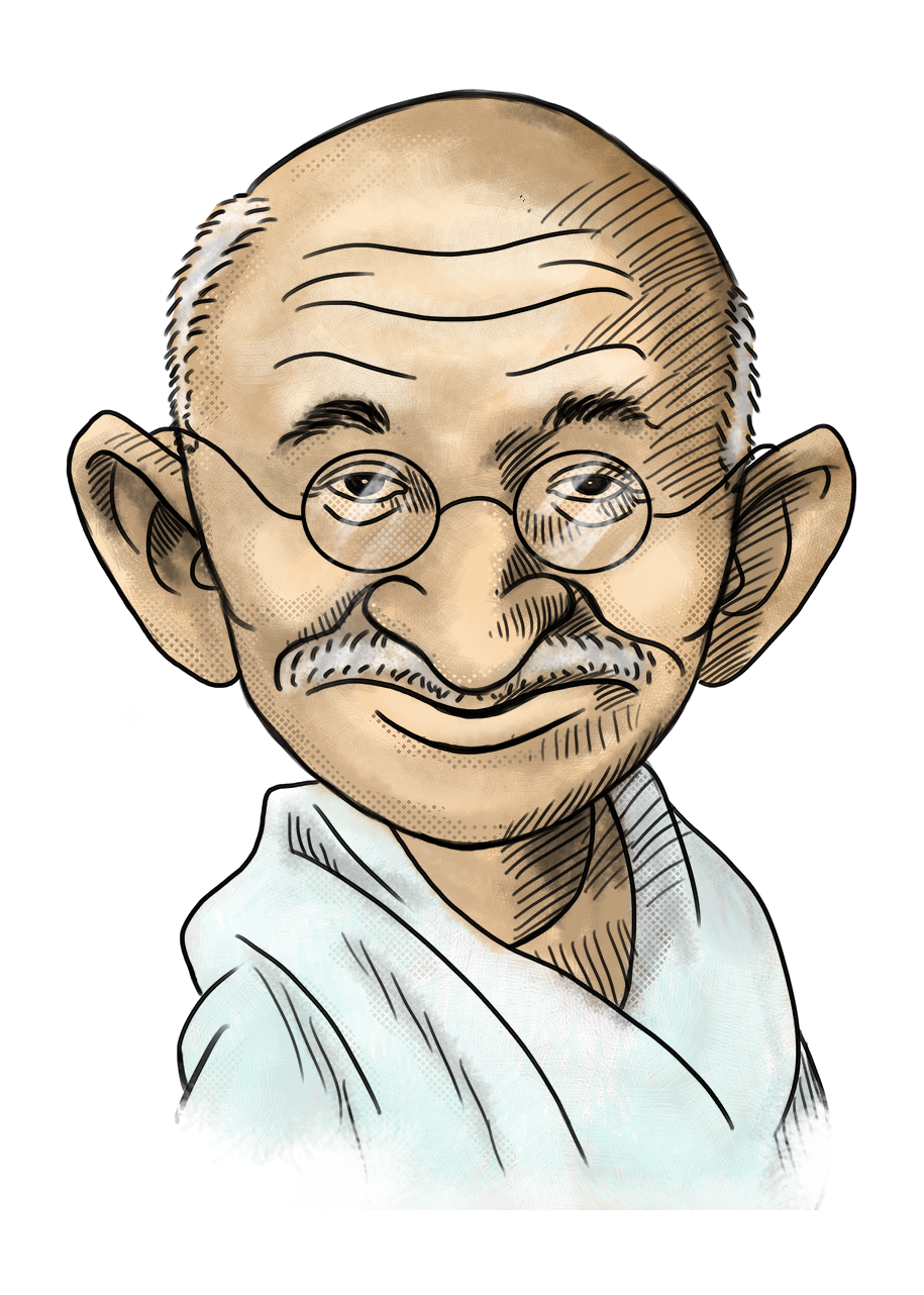Portrait of Mahatma Gandhi